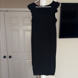 Black flutter sleeve Sleeveless Dress